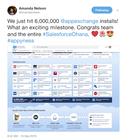 Salesforce Platform with 6 Million Installs